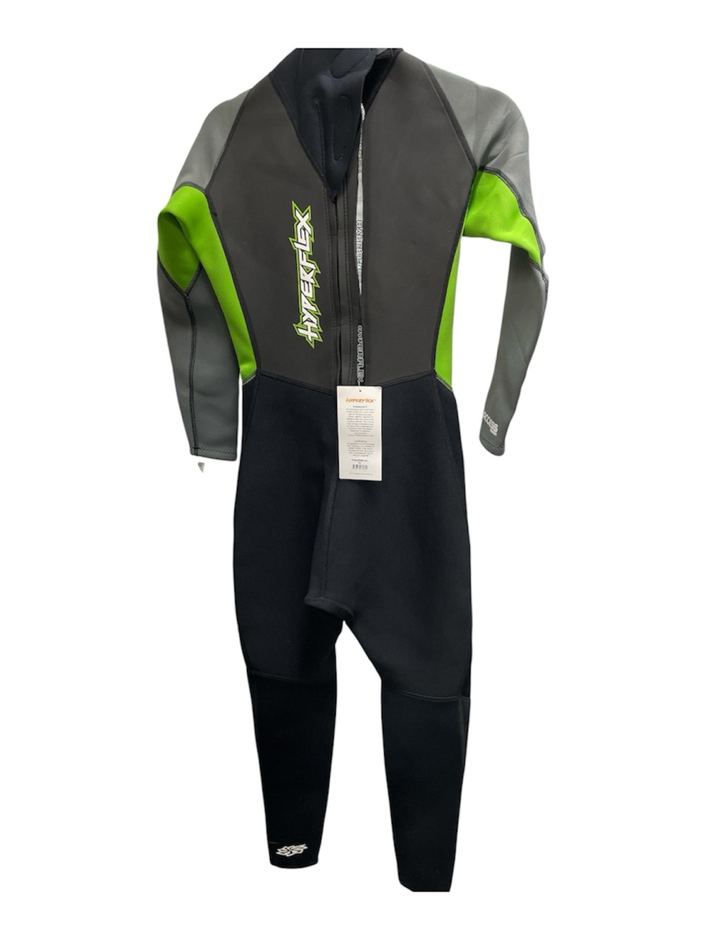 Hyperflex Women's Full-Length Black/Gray/Neon Green Wetsuit - Picture 2 of 5